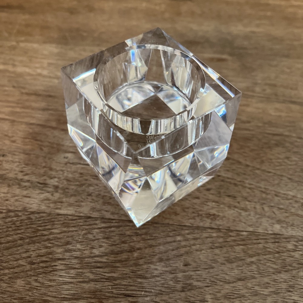 Rosenthal REGENCY 200808 Crystal Votive Tea Light Candle Holder Geometric Shape - Picture 2 of 10